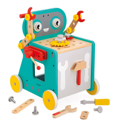 Wózek warsztat magnetyczny z narzędziami Robot Brico ‘Kids 18m+ Janod