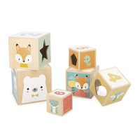 Janod Piramida wieża drewniana 6 el. Pure 12 m+