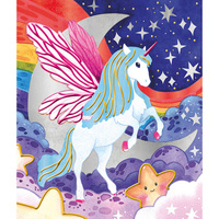Janod Zestaw kreatywny Malowanie farbami perłowymi i 3D Jednorożce 7+