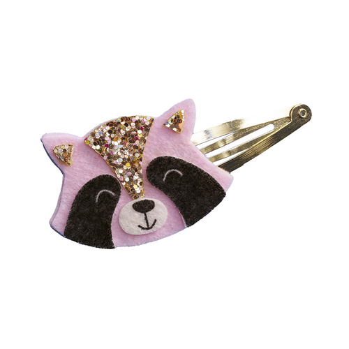 Janod Zestaw kreatywny do tworzenia biżuterii Brokatowe spinki do włosów Leśne zwierzątka 5+