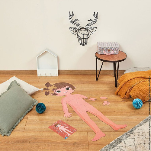 Janod Puzzle edukacyjne gigantyczne Ciało człowieka 50, 75 i 100 elementów 5 +