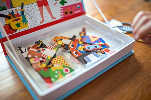 Janod Magnetyczna układanka Kostiumy Chłopiec Magnetibook