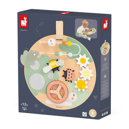 Janod Wielofunkcyjna tablica edukacyjna drewniana Ogród Sweet Cocoon 12m+