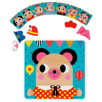 Janod Układanka drewniana magnetyczna Zwierzątka