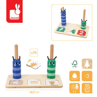 Janod Drewniana układanka matematyczna Komponowanie i porównywanie liczb 3+