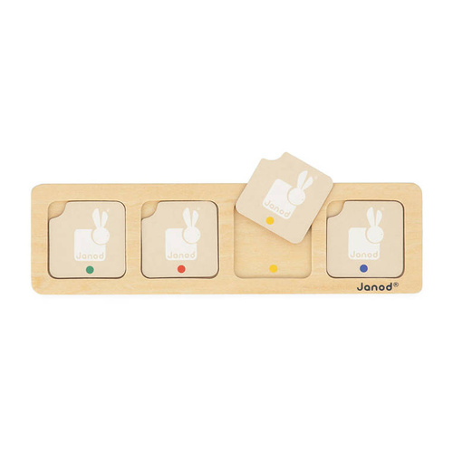 Janod Drewniana układanka Karty sekwencji Ogród 3+