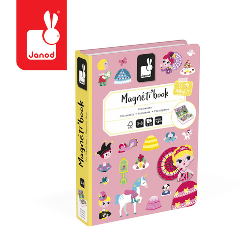 Janod Magnetyczna układanka Księżniczki Magnetibook