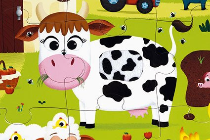 Janod Puzzle sensoryczne 20 elementów Farma