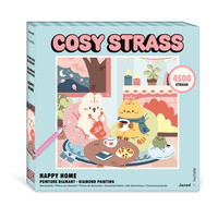 Janod Zestaw kreatywny Haft diamentowy Cosy strass Przytulny dom