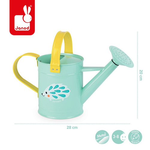 Janod Mały ogrodnik Metalowa konewka niebieska
