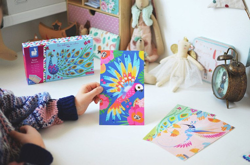 Janod Zestaw artystyczny Czarodziejskie cyrkonie Piękne ptaki 7+