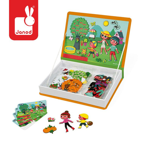 Janod Magnetyczna układanka 4 pory roku Magnetibook