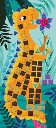 Janod Zestaw kreatywny Mozaika Dinozaury 4+