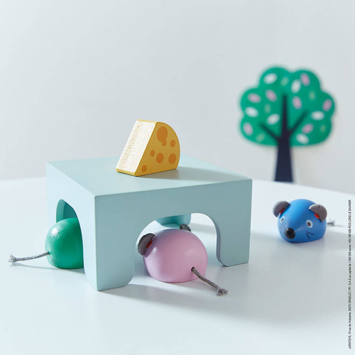 Janod Drewniana układanka Orientacja w przestrzeni Kot i mysz 3+