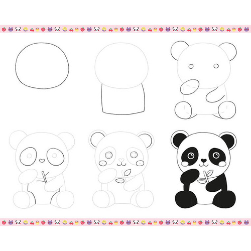 Janod Zestaw kreatywny Rysowanie krok po kroku Modele kawaii 20 rysunków 7+