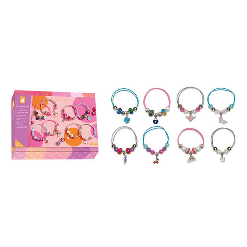 Janod Zestaw kreatywny do tworzenia biżuterii Bransoletki szczęścia 8+