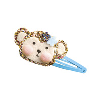 Janod Zestaw kreatywny do tworzenia biżuterii Brokatowe spinki do włosów Egzotyczne zwierzęta 5+