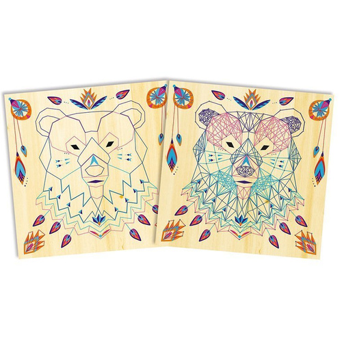 Janod Zestaw kreatywny Przeplatanka 3D String art Zwierzęta 10+