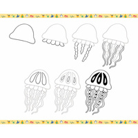 Janod Zestaw kreatywny Rysowanie krok po kroku Zwierzęta 20 rysunków 7+