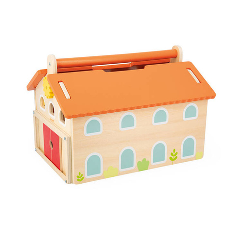 Janod Drewniana farma z otwieranym dachem i figurkami 2+