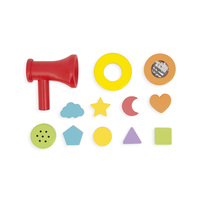 Janod Kostka sensoryczna drewniana 18 m+