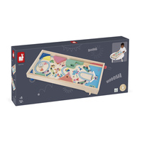 Janod Gra zręcznościowa drewniana Pinball Applepop 5+