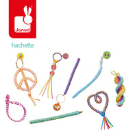 Janod Zestaw kreatywny Ozdoby z żyłek filofun Scoubidou 7+