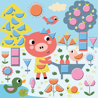 Janod Zestaw kreatywny Naklejki geometryczne My arts & crafts 3+