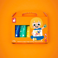 Janod Farbki do malowania rękami 5 kolorów 12m+