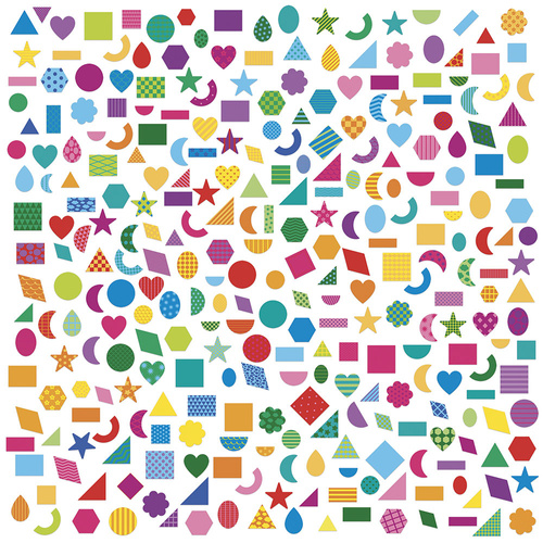 Janod Naklejki 300 szt. Figury geometryczne 3+