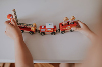 Janod Pociąg drewniany Straż pożarna Story