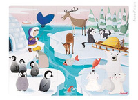Janod Puzzle sensoryczne 20 elementów Lodowa kraina