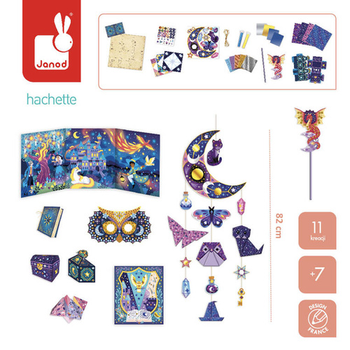 Janod Multizestaw kreatywny 9 dekoracji Szkoła magii 7+