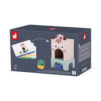 Janod Drewniana układanka Orientacja w przestrzeni Kot i mysz 3+