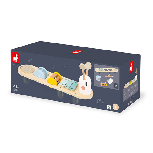 Janod Drewniany muzyczny ministolik Dżdżownica Sweet Cocoon 12 m +