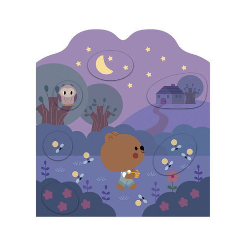 Janod Książeczka do wyklejania z naklejkami Las 18m+