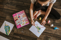 Janod Zestaw kreatywny Malowanie łańcuszkiem Pouring painting Kwiaty I love creativity 8+