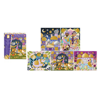 Janod Zestaw kreatywny Metalowe naklejki do wytłaczania Bollywood 7+