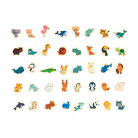 Janod Układanka drewniana magnetyczna z 40 magnesami Małe zwierzątka 2+