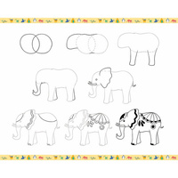 Janod Zestaw kreatywny Rysowanie krok po kroku Zwierzęta 20 rysunków 7+