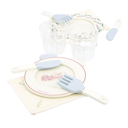 Janod Zestaw piknikowy w walizce z akcesoriami 24 el. Shiny Grandma 3+