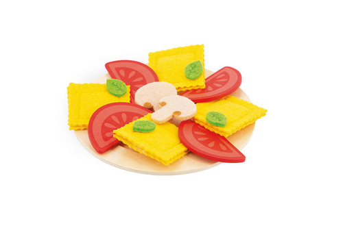 Janod Filcowy zestaw makaronów i akcesoria do przyrządzania włoskiej pasty 3+