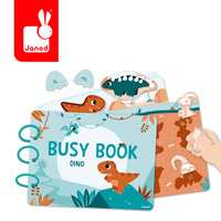 Janod Książeczka z zadaniami Busy Book Dinozaury 3+