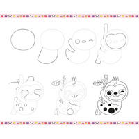 Janod Zestaw kreatywny Rysowanie krok po kroku Modele kawaii 20 rysunków 7+