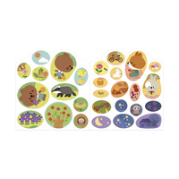 Janod Książeczka do wyklejania z naklejkami Las 18m+