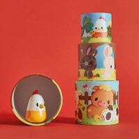 Janod Piramida wieża Farma Kurka 6 elementów 12 m+