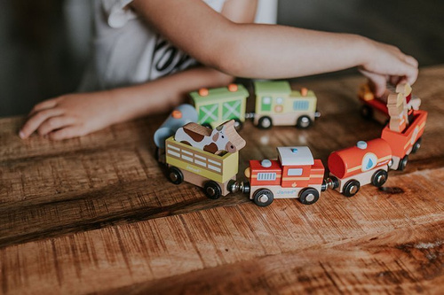 Janod Pociąg drewniany Straż pożarna Story