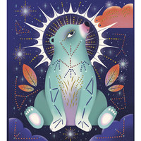 Janod Zestaw kreatywny Malowanie kropkami Puentylizm 3D Kosmiczne zwierzęta 8+ 