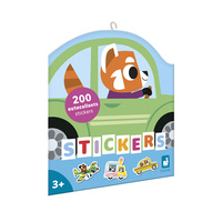 Janod Naklejki na arkuszach 200 szt. Pojazdy 3+