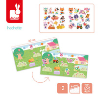 Janod Zestaw kreatywny Grube naklejki wielokrotnego użytku My arts & crafts 2+